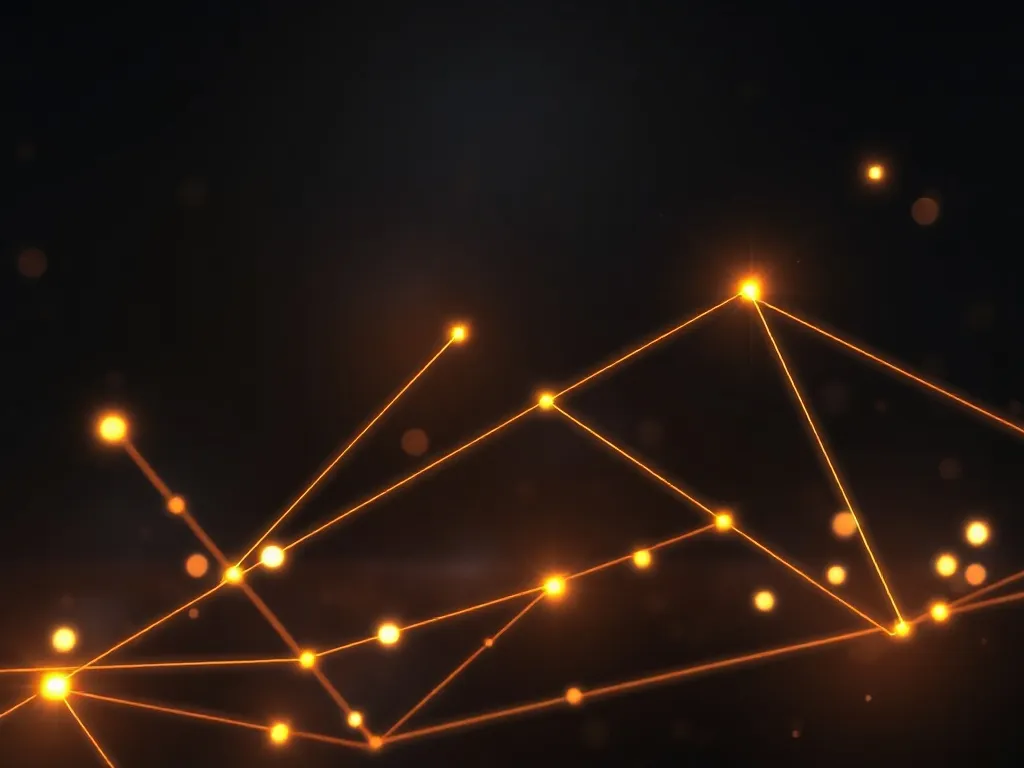 Abstract high-tech background with glowing thin lines and ge